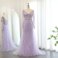 Jancember SZ432 Elegant Sequins V-neck Evening Prom Formal Gowns Dresses