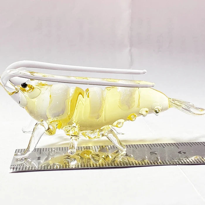Custom Color Glass Shrimp Lobster Figurine Art Sculpture Handcrafted Blown Technique Taiwan Origin Chien Keng Brand Home Decor MegaBDM