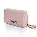 Customized Logo Small Capacity Waterproof Nylon Travel Makeup Pouch Simple Solid Color Cosmetic Bag Fashion Zipper Women's Bag