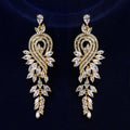 MOQ 2pcs Wholesale Jewelry Women Bridal Wedding Cz Party New Trend Gold Plated Fashion Earrings