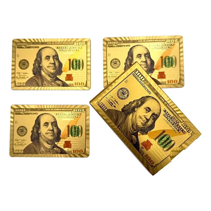 Wholesale Custom Recyclable Gold Poker bar Card Games Durable Plastic Poker Playing Cards Deck of Card Game for Sale