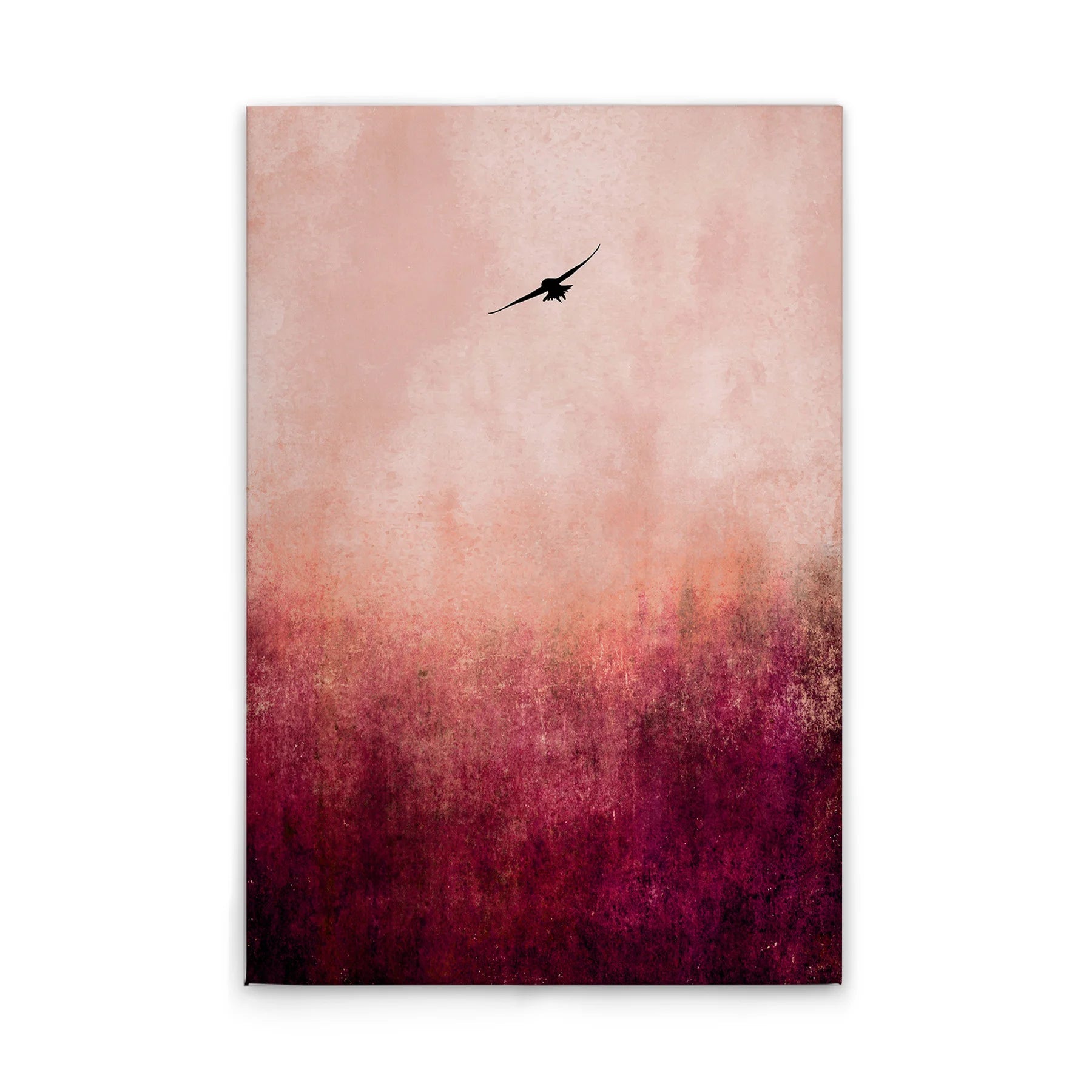 Made In Germany - Home Decor Canvas Picture Warm Sunset Pink Red - Wall Mural In Pink Pink - Canvas Picture On Stretcher Frame