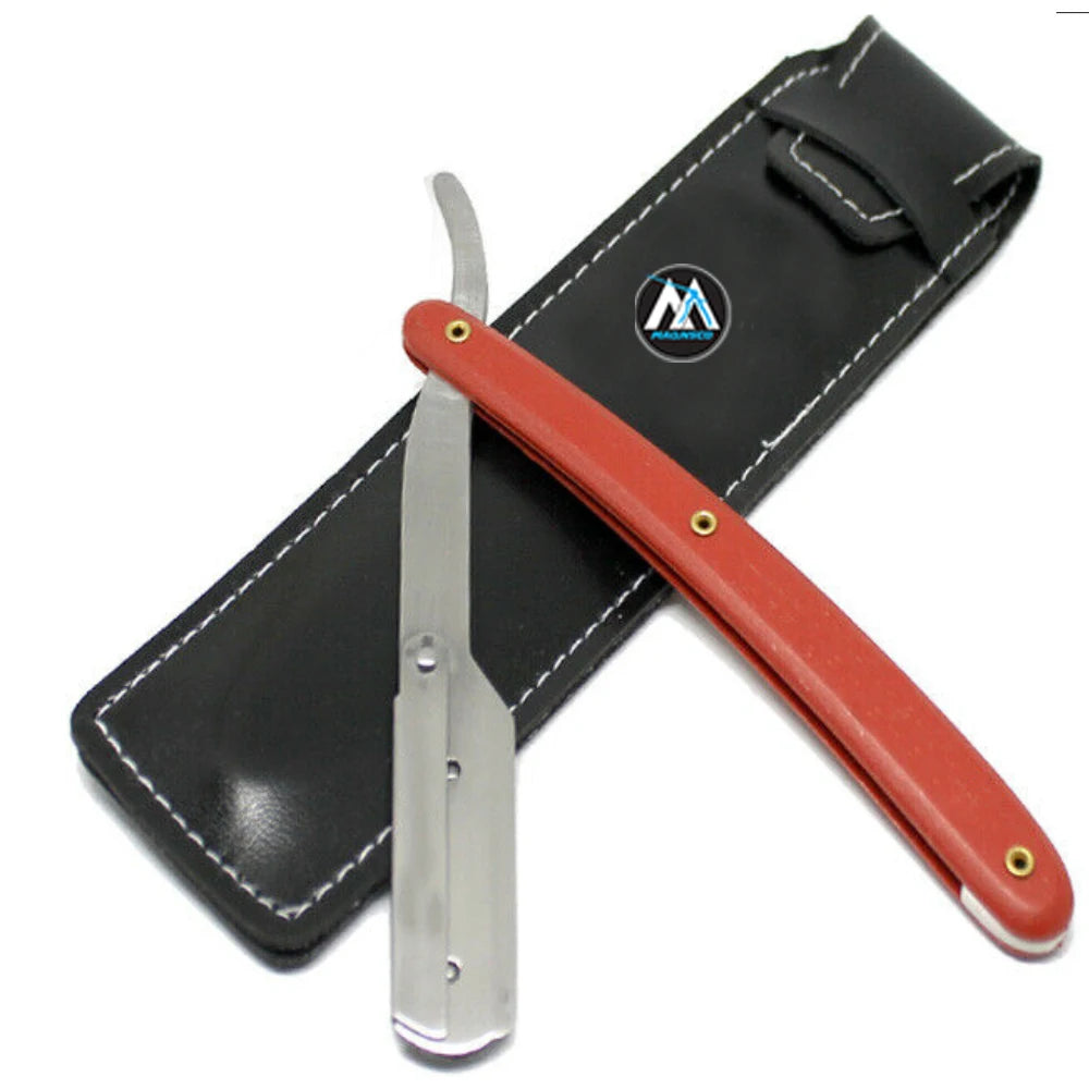 Stainless Steel Razor Holder & Beard Trimmer with Plastic Handle-Manual Trimming Tool for Men