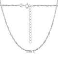 New Design Hypoallergenic Non Tarnish 925 Sterling Silver Necklaces Wave Chain Link Necklace for Women Daily Wear Jewellery