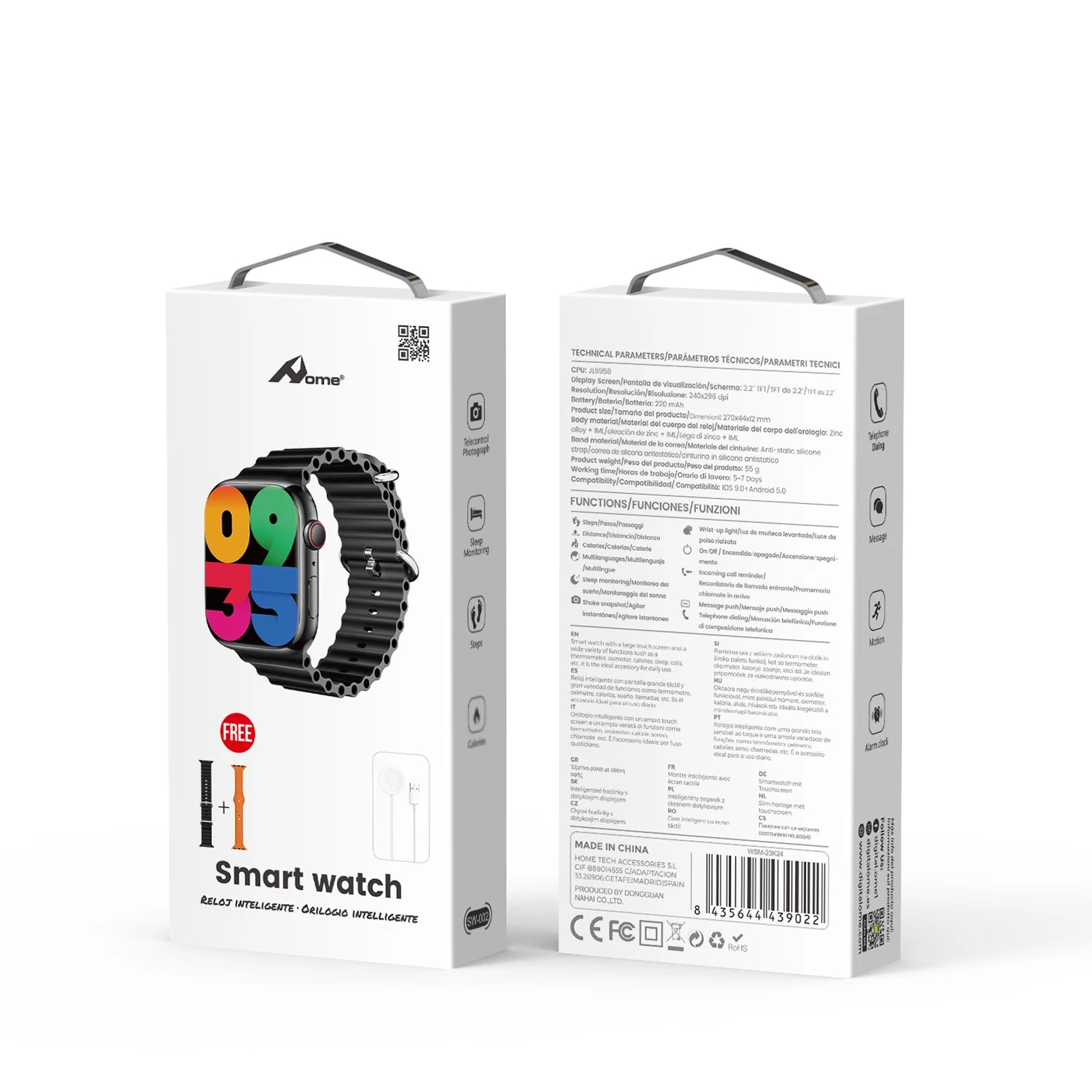Pack of 5 Black MI Band 5/6/7 Straps