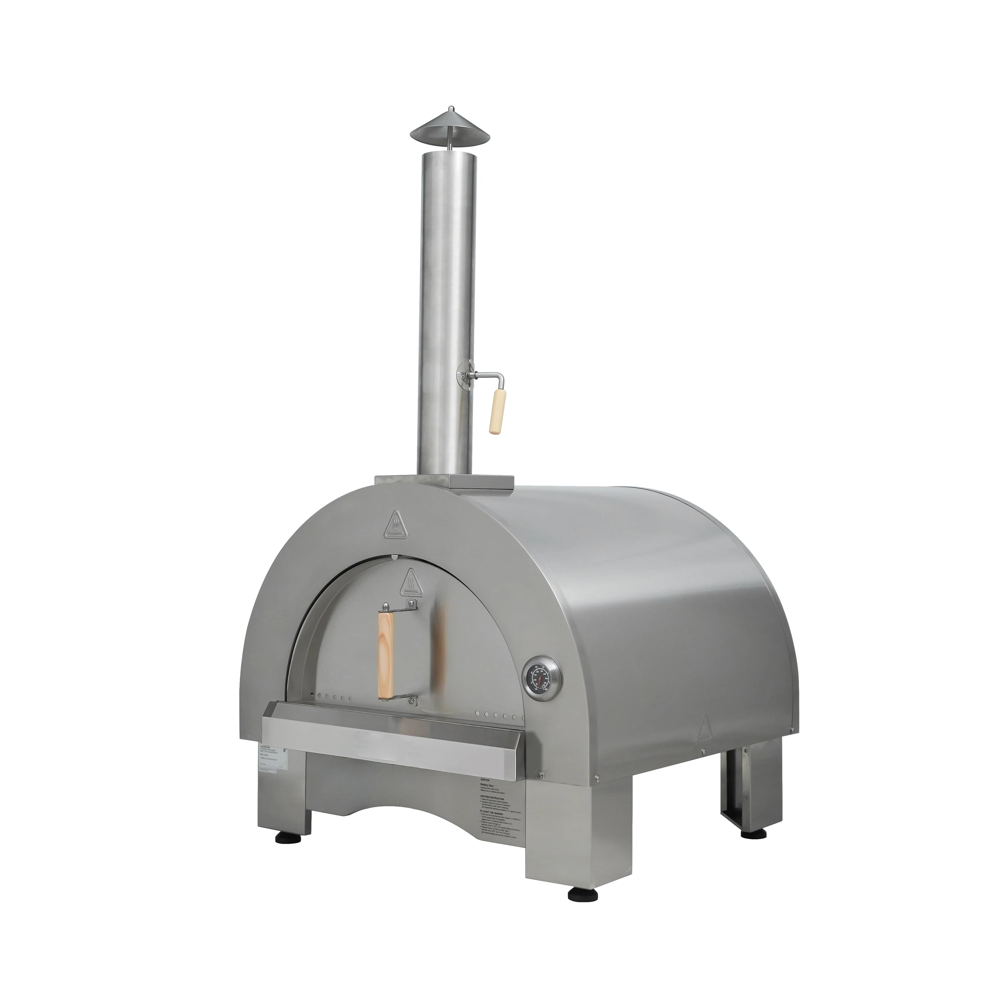 Hot Sale! 430 Stainless Steel Wood Pizza Oven 0.48mÂ² Premium Cooking Area 5-Min Fast Baking for Family Gatherings