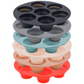 LifeTop Silicone Muffin Baking Pan Set Foldable Cupcake Molds Air Fryer for Baking Muffins and Desserts