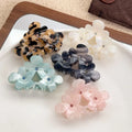DOWELL Wholesale Floral Rhinestone Acetate Hair Claw Clip Sweet Elegant Shark Clip for Girls Hair Styling