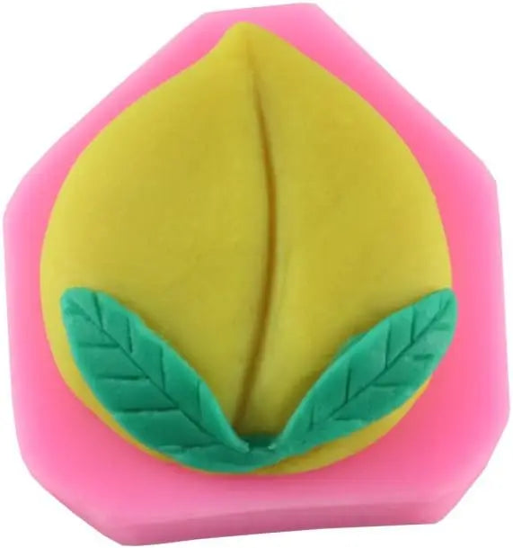 Cute Juicy Peach Fruit for DIY Cake Fondant Baking Biscuit Soap Tray 3D Chocolates  Drop Glue Decor Silicone Mold Tool
