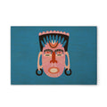 Made In Germany - Home Decor Canvas Picture Ethno Style - Wall Mural In Blue And Pink - Canvas Picture On Stretcher Frame