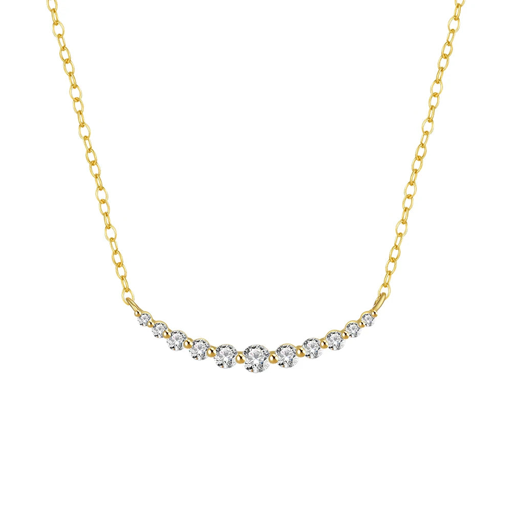 CANNER 925 Jewellery Pendant Long Heart Zircon Necklace Square Gemstone Christian Trendy Letter Initial Pizza Necklace