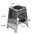 Portable Stainless Steel Mini Camping Stove Foldable Design Wood Burning Grill for Outdoor Camping