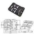HS-F35 Miniature Din Rail Bracket for Solid State Relay Installation 35 MM Bracket with PCB Buckle Plate for Din Rail Buckets