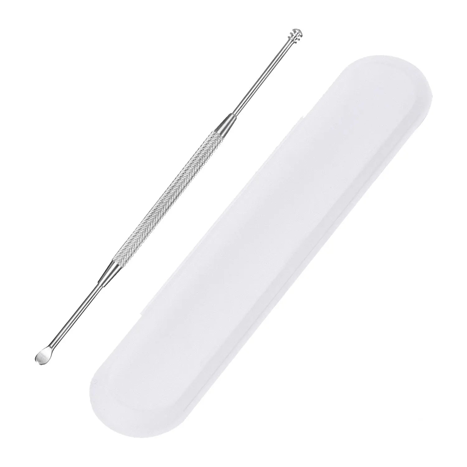Steel Ear Pick Earwax Remover Spoon Ear Scraper Scratcher Earwax Cleaner with Storage Box 304 Stainless