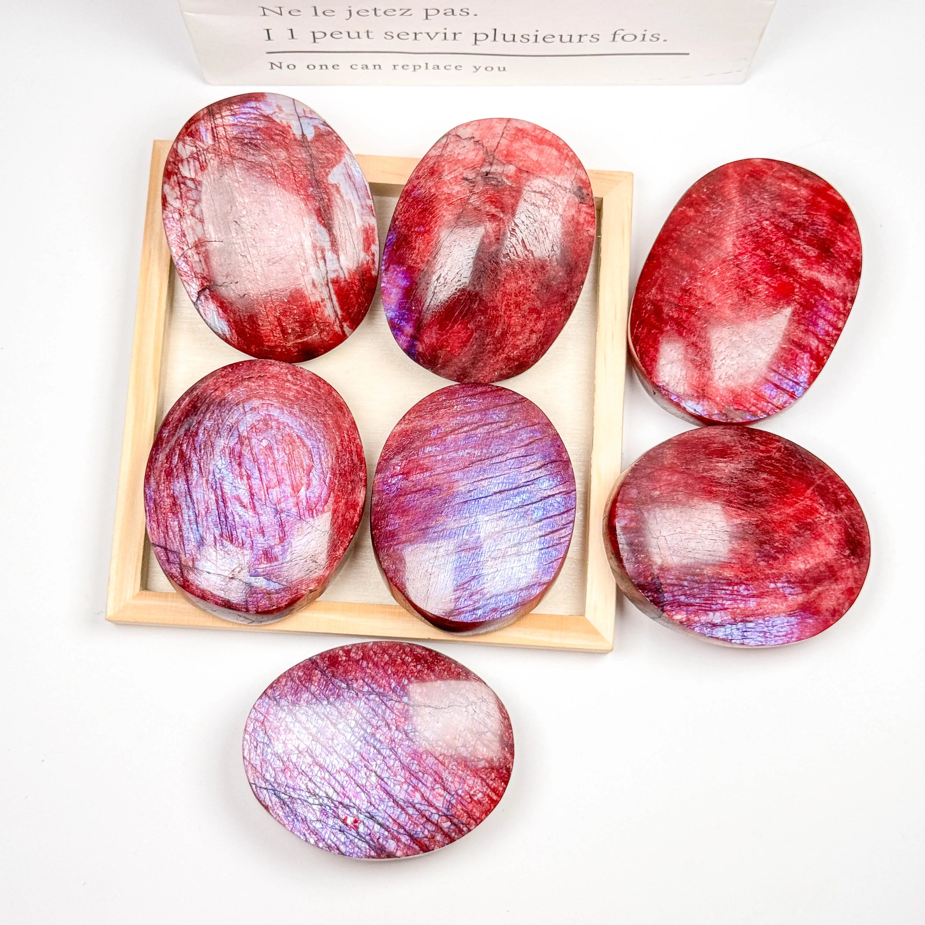 Natural Red Moonstone Cabochon Carving Stones Natural Healing Stone Pendant Natural Moon Stones for Gifts