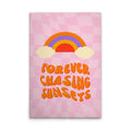 Made In Germany - Home Decor Canvas Picture Retro Picture Colourful Rainbow - Wall Mural In Pink And Pink - Stretcher Frame Art