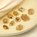 Dreamshow Fashion Jewelry Pendants Charms 18k Gold Plated Waterproof Charms for Necklace Making Stainless Steel Charm Bar