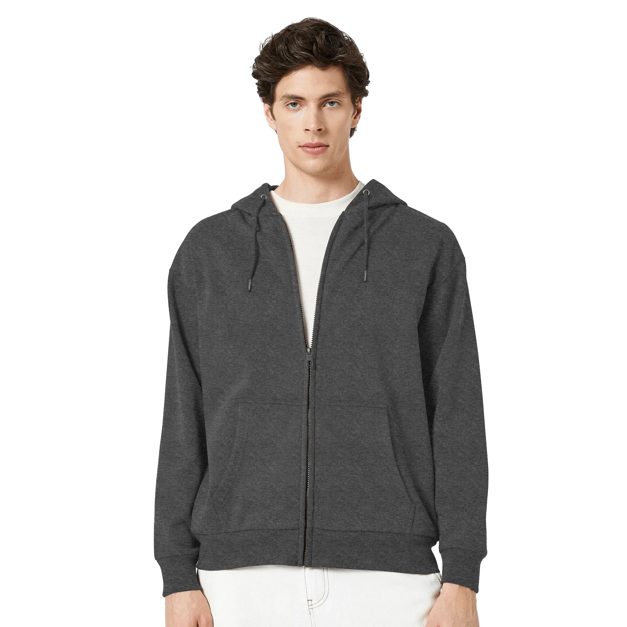 Wholesale Men's XS Size 100% Cotton Hoodie Winter Thermal Zippered Fleece Hoodie  with Custom Logo Printed 3D Pattern Design