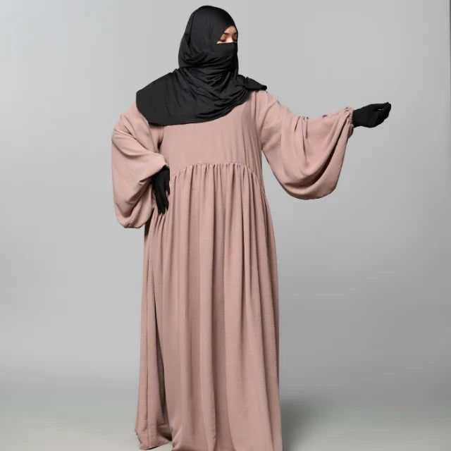 Designer Elegant Islamic Clothing Muslim Women Modest Plus Size Anti-static Breathable Floor Length Polyester Ruffle Abaya