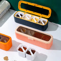 Seasoning Container Sugar Salt Storage Box 4 Grids Plastic Seasoning Box Combination Set for Household Kitchen