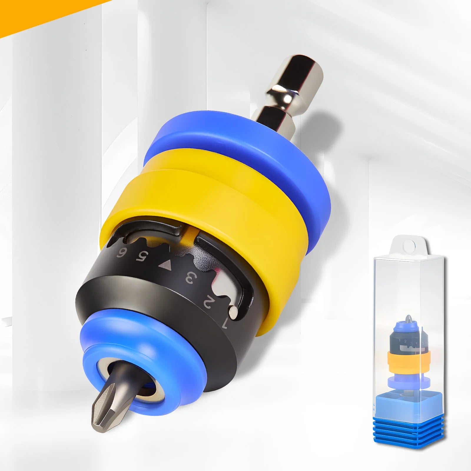 Industrial Screw Depth Setter Adjustable Auto-Stop Drywall Bit Holder 7 Depth Settings Precision Woodworking Drywall