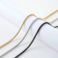 Stainless Steel Round Box Chain Necklace Wholesale Silver Gold Black Stainless Steel 2mm Round Box Chain for Jewelry Making MegaBDM