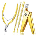 Professional Acrylic Nail Clipper Kit False Nail Cutter Cuticle Trimmer Nipper & Pusher Remover Manicure & Pedicure Tools Set