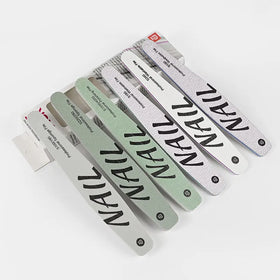 Factory Wholesale Zebra Nail Files 100/180 Grit Washable Sandpaper Half Moon/Square/Strait Nails-Manicure Pedicure Tool