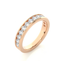 Custom Lab Grown Diamond Round Brilliant Cut IGI Certified Classic Style Wedding Ring 0.92ct 14K Rose Gold Women's Fine Jewelry
