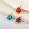 QIKU Wholesale Chunky Gold Plated Personalized Boho Charms DIY Natural Stone Pendant 2026 Jewelry Supplies From China