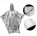 Survival Gear Kit Emergency Poncho Emergency Space Blanket Mylar Liner Retains 92% Body Heat for Outdoors First Aid