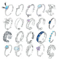 Wholesale Butterfly Ring S925 Sterling Silver Female Opening Blue Australian Treasure Cat Ring for Women Fine Jewelry