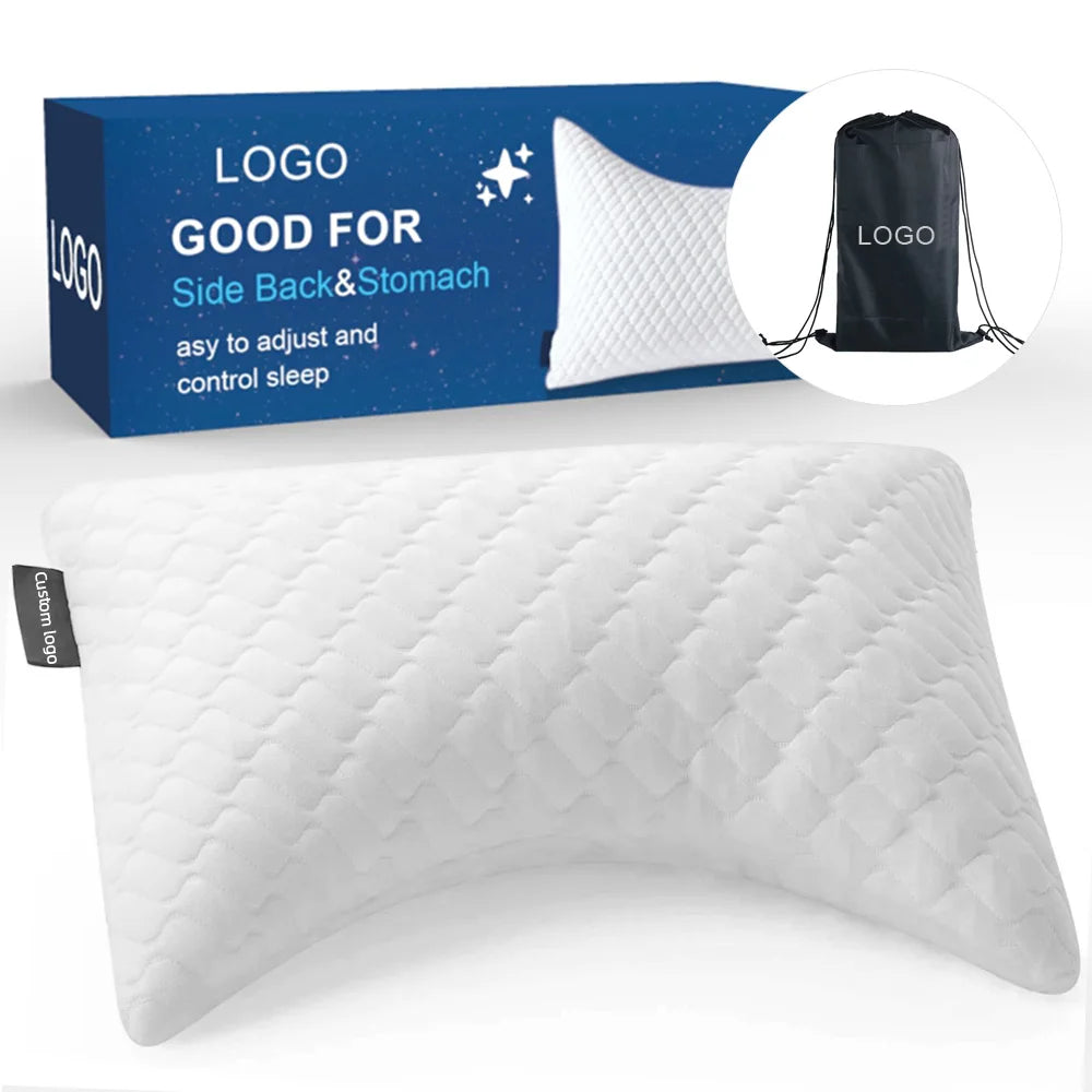 Adjustable Shredded Memory Foam Pillow for Side/Back Sleepers-Cervical Support Pillow with Removable Foam FillMachine-Washable