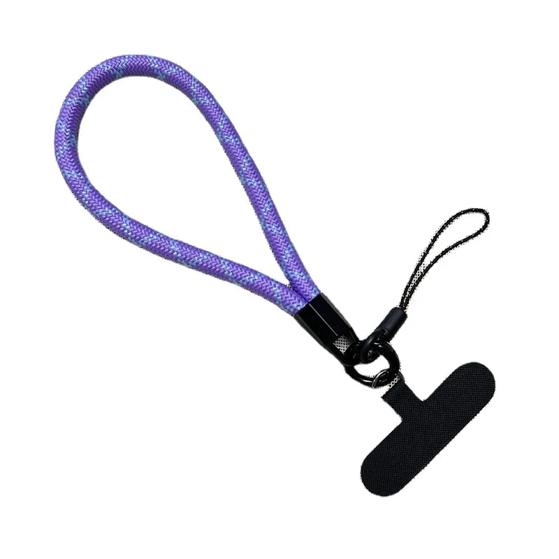 Universal Sliding D-ring Mobile Phone with Mobile Phone Lanyard Patch Rope Shape Metal Clip Mobile Phone Lanyard Short Label