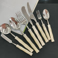 Sapphire Blue Rectangle Tableware Set Stylish Wedding Cutlery Acrylic Handle Fade-Resistant Wedding Dinnerware Flatware Sets
