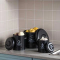 Decorative Customized Garlic Pantry Black Small Organizer Shelves Potato Onion Boxes Storage Bins Lid