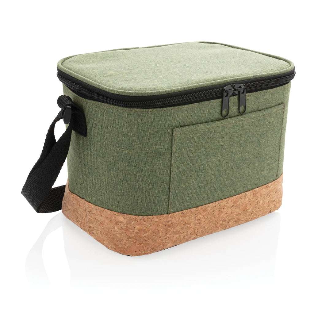 Promotional Bicolor Outdoor Bag and Fridge with Cork Detail Chic and Practical Set for Active Lifestyles