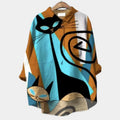2025 Summer Elegant Office New Loose Casual Floral Printed Simple Turn-down Collar Long-sleeve Women's Blouse
