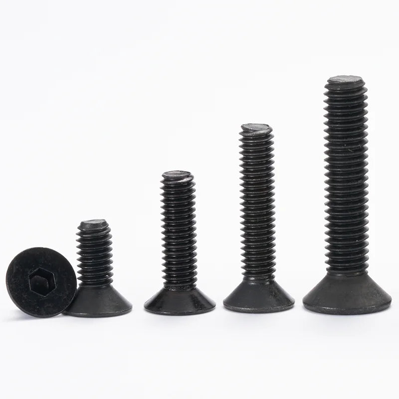 304 316 Stainless Steel Black Oxide Metric DIN7991 Hex Socket Countersunk Flat Head Screws M3-M8