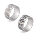 Wholesale Christian Classic Stainless Steel Women's Heart Eternity Band Ring with Zircon and Pave Setting Gold Plating