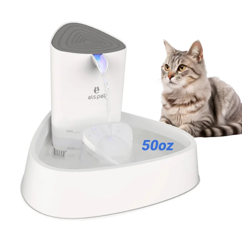 Automatic Water Fountains Cat Indoor 24/7 Keep the Water Fresh 50oz Capacity Ultra