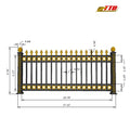 Durable Steel Fencing Panels Powder Coating for Outdoor Spaces Enhance Security Aesthetic Appeal Eco-Friendly 3D Modeling