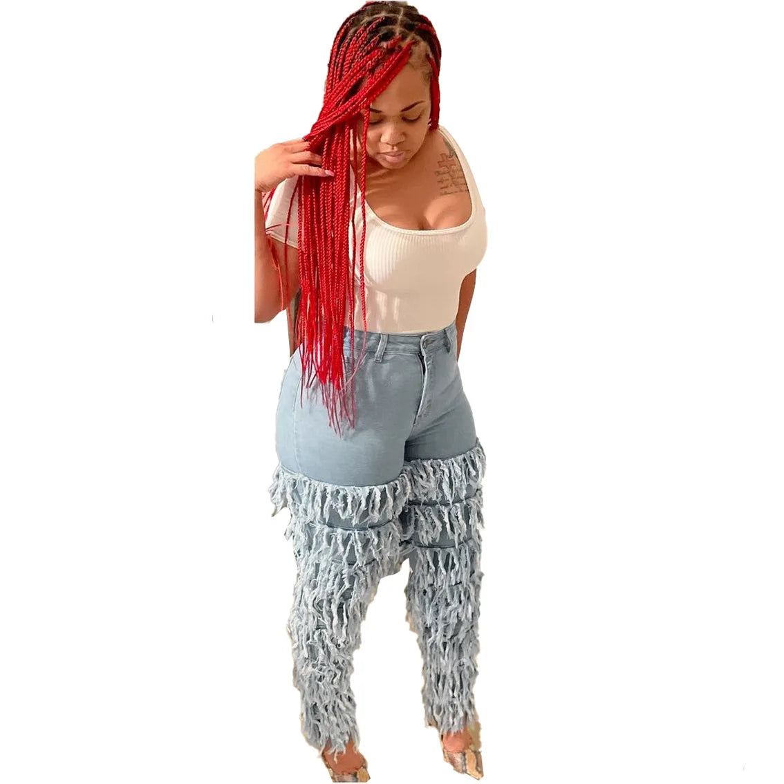 2026 New Fashionable Women's High-Waist High-Elastic Slim-Fit Pencil Women's Jeans