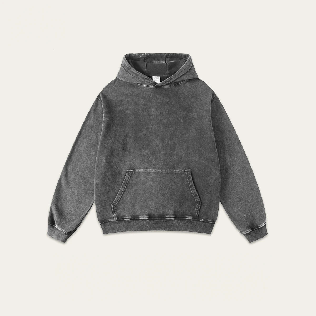 Autumn Winter American Heavyweight 420GSM Retro Streetwear Oversized Hoodie for Men Distressed Wax-Dye Couple Hooded Sweatshirt