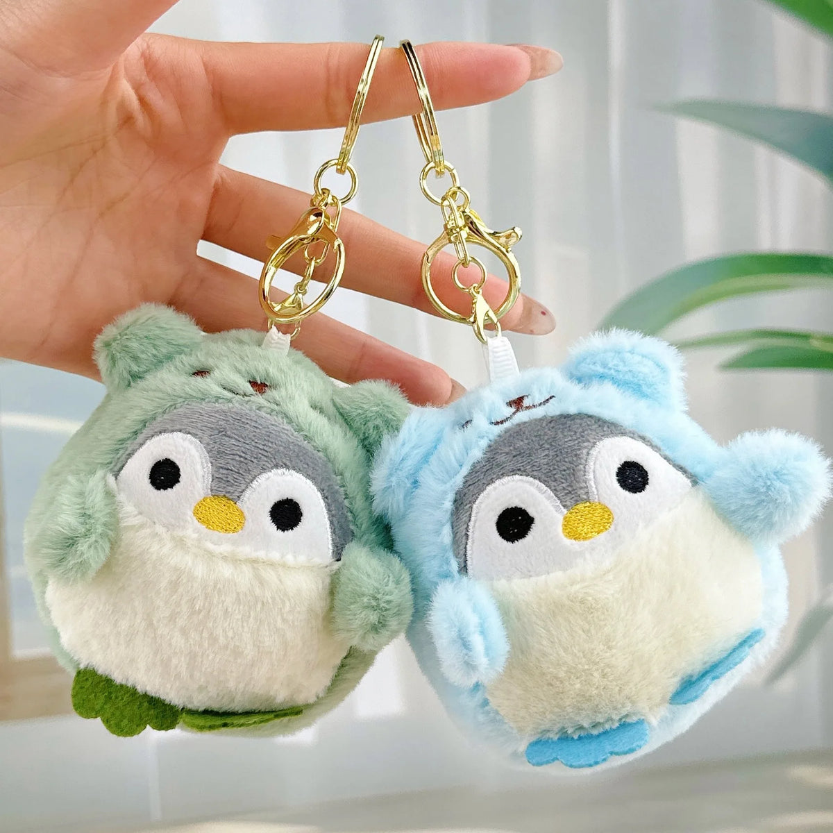Kawaii Cartoon Stuffed Animal Toy Gift Cute Penguin Plush Keychain with Clothes MegaBDM