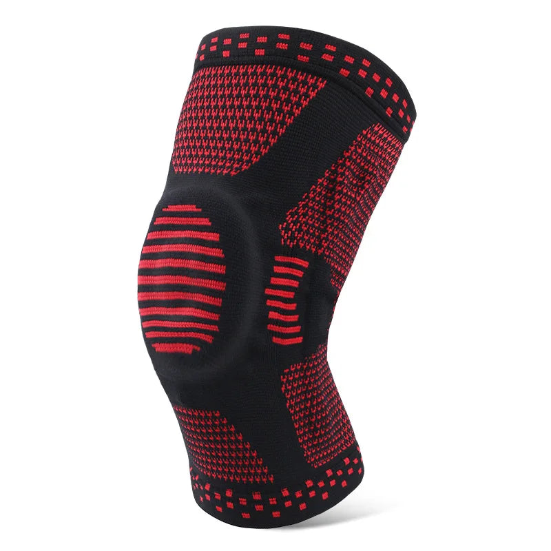 Silicone Knee Brace with Spring Bars | Soft Patella Support for Running Sports Fitness & Joint Pain Relief