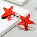 Logo Custom 2025 Funny Unisex Colorful Pentagram Sunglasses Christmas Decoration Party Glasses Rimless Star Shape Sun Glasses