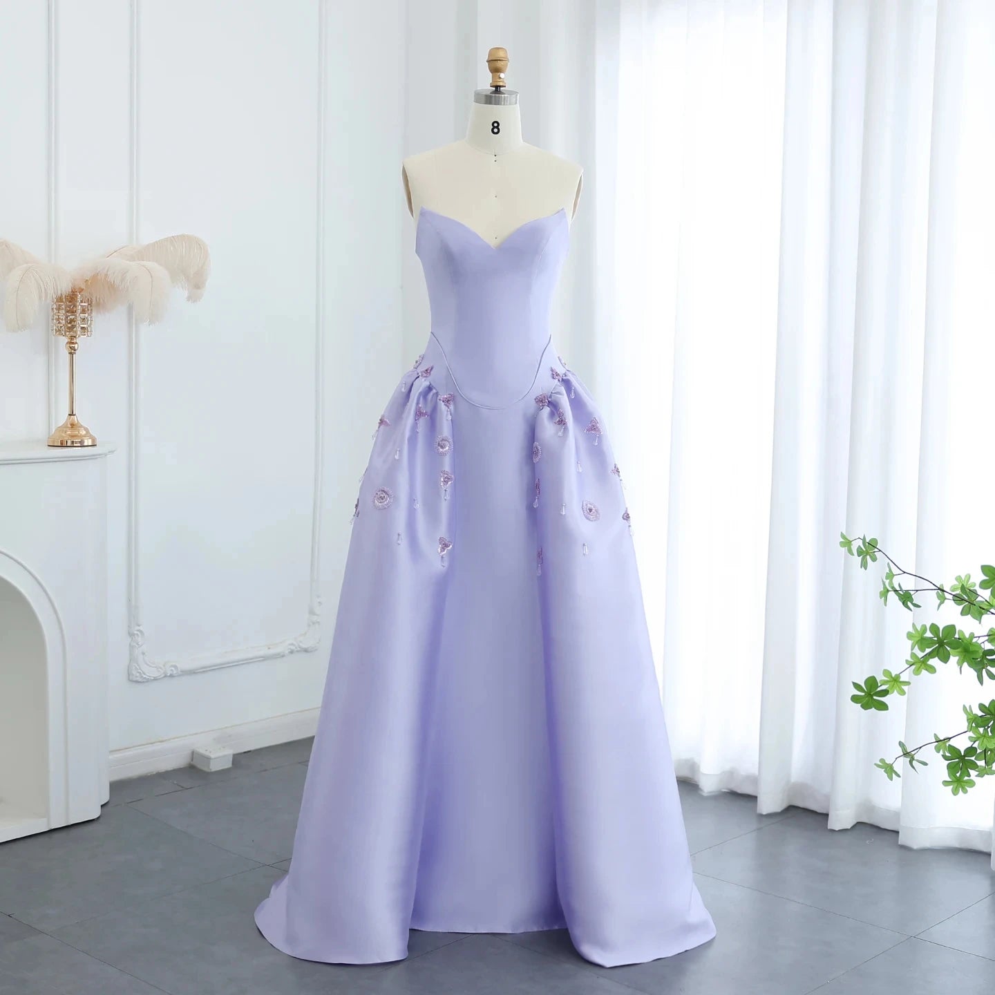 Jancember SZ321 Elegant Lialc Sleeveless Evening Formal Gowns Party Dresses