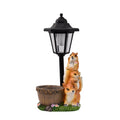 Outdoor Solar Garden Light Squirrel Resin Statue Welcome Sign Decorative LED Lantern for Patio Lawn Yard Garden Decoration MegaBDM
