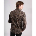 Camouflage-Inspired Floral Pattern Printed Breathable Summer Men's Slim Fit V-neck Casual Long-Sleeved Fantasy Shirt